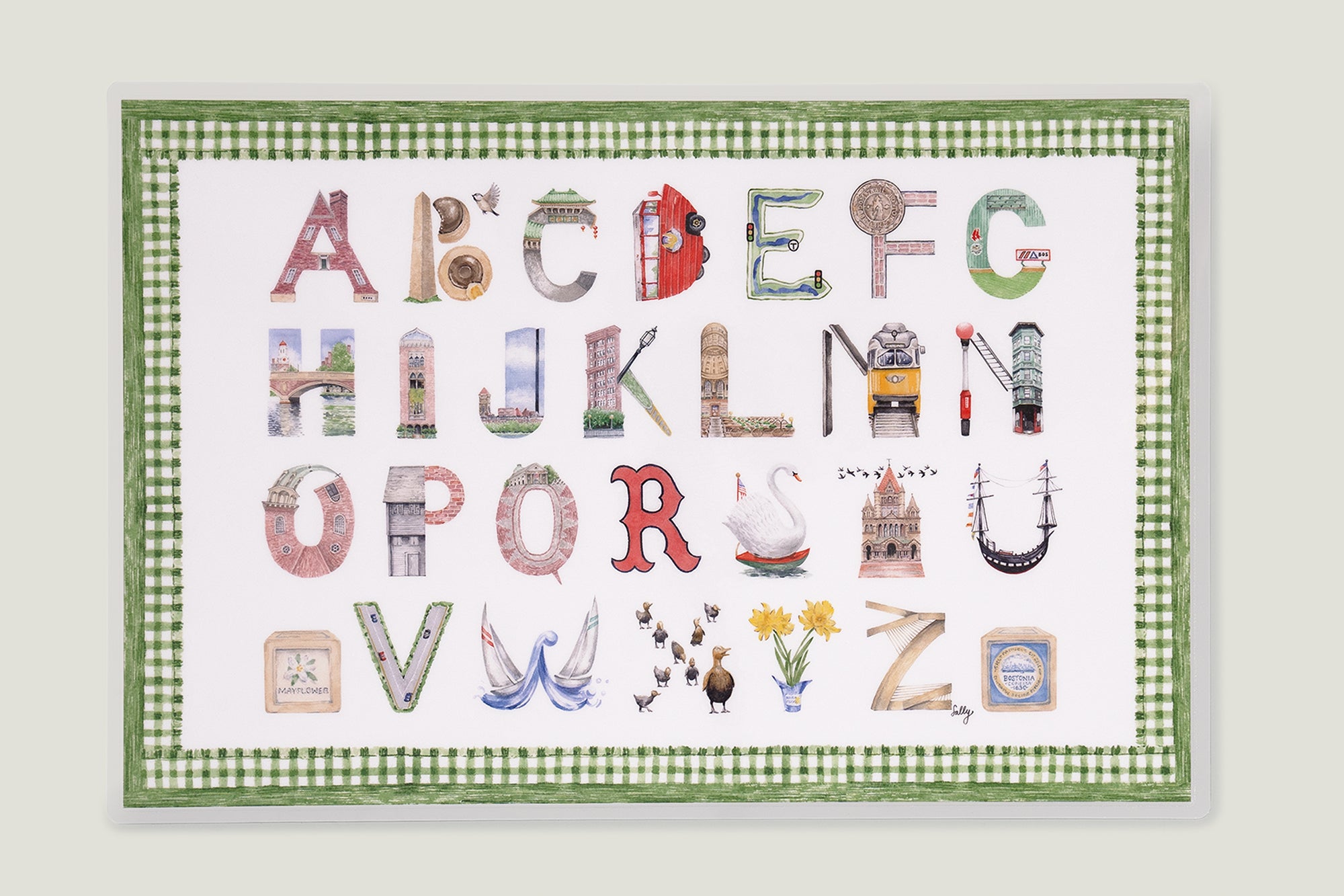 A-Z Boston Placemat