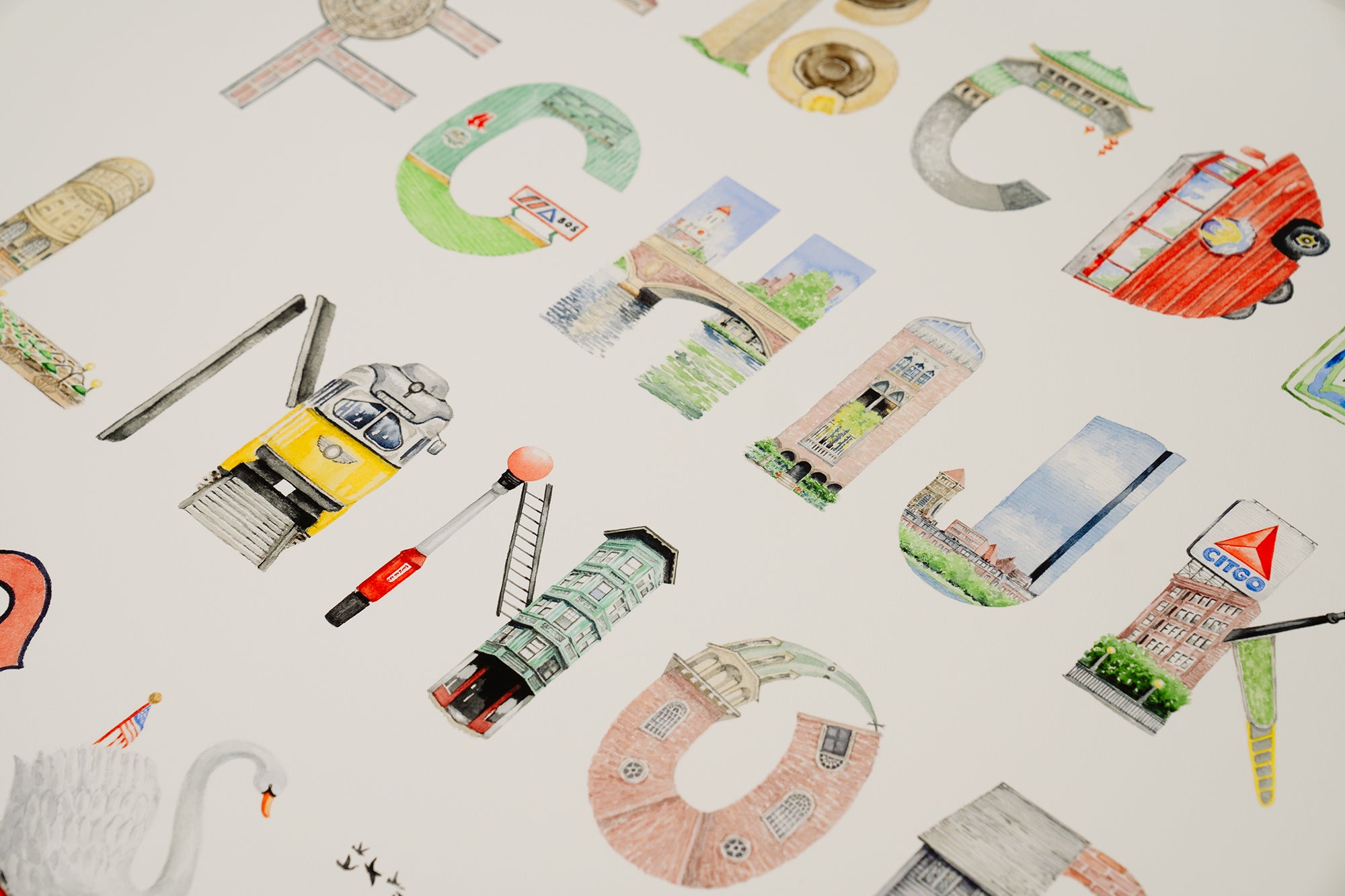 A-Z Boston Print
