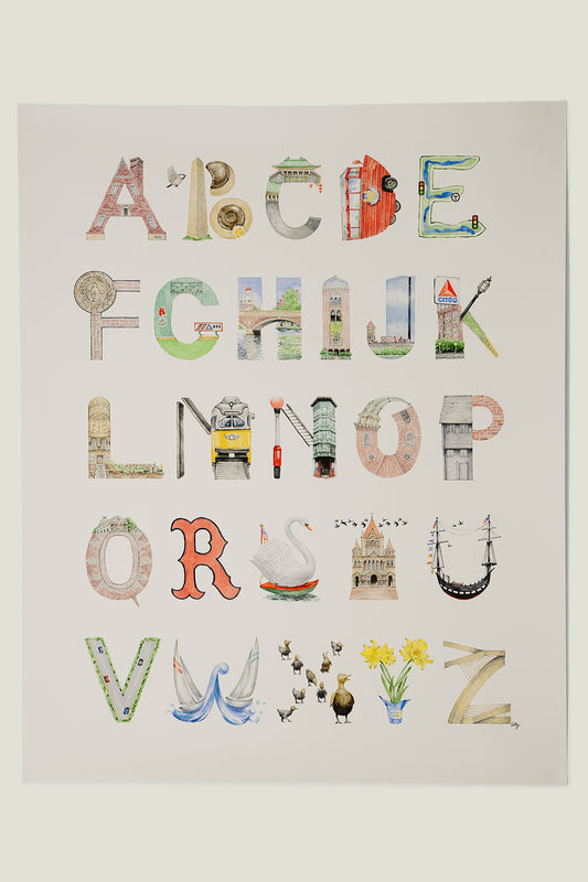 A-Z Boston Print