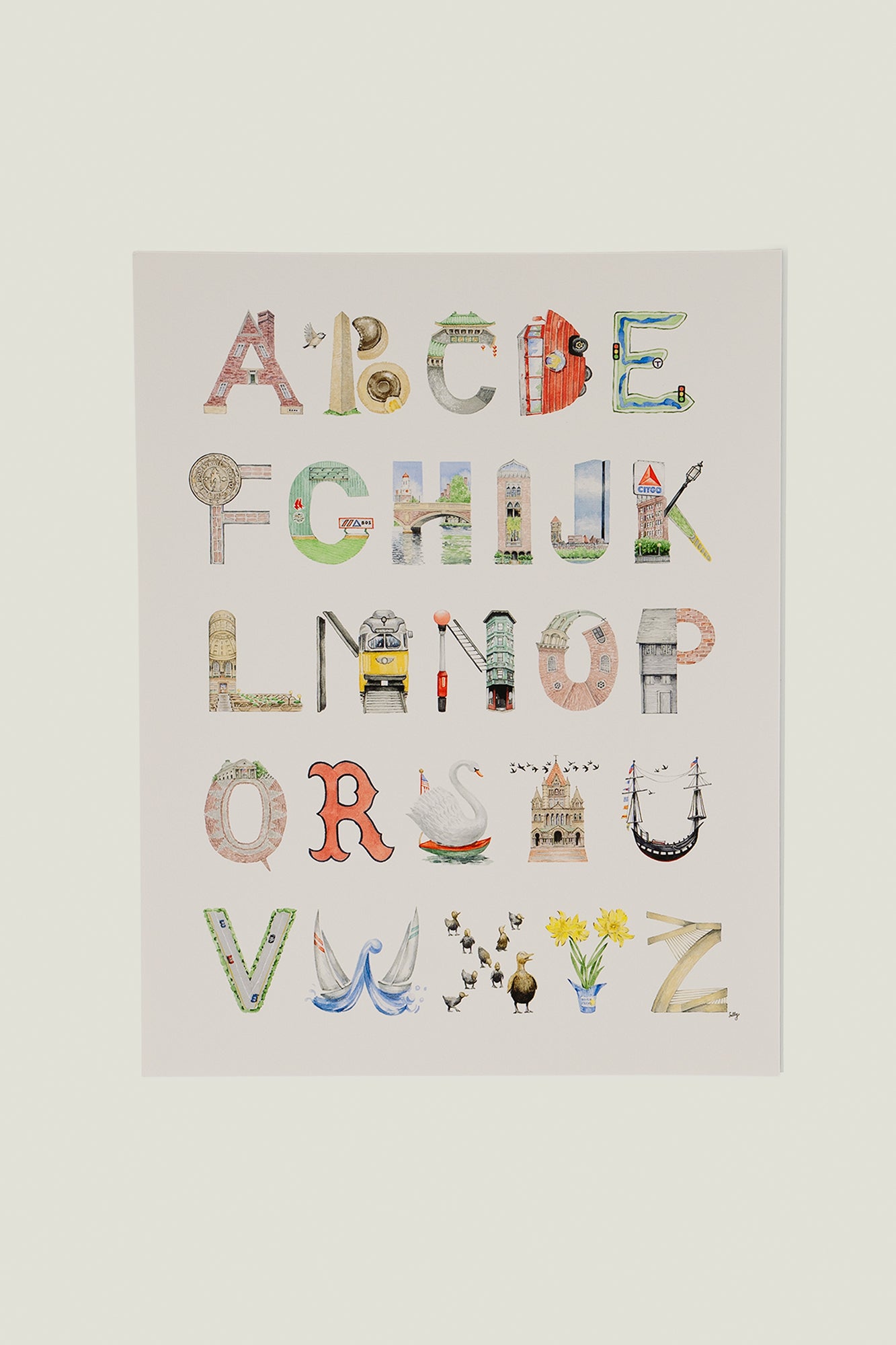 A-Z Boston Print