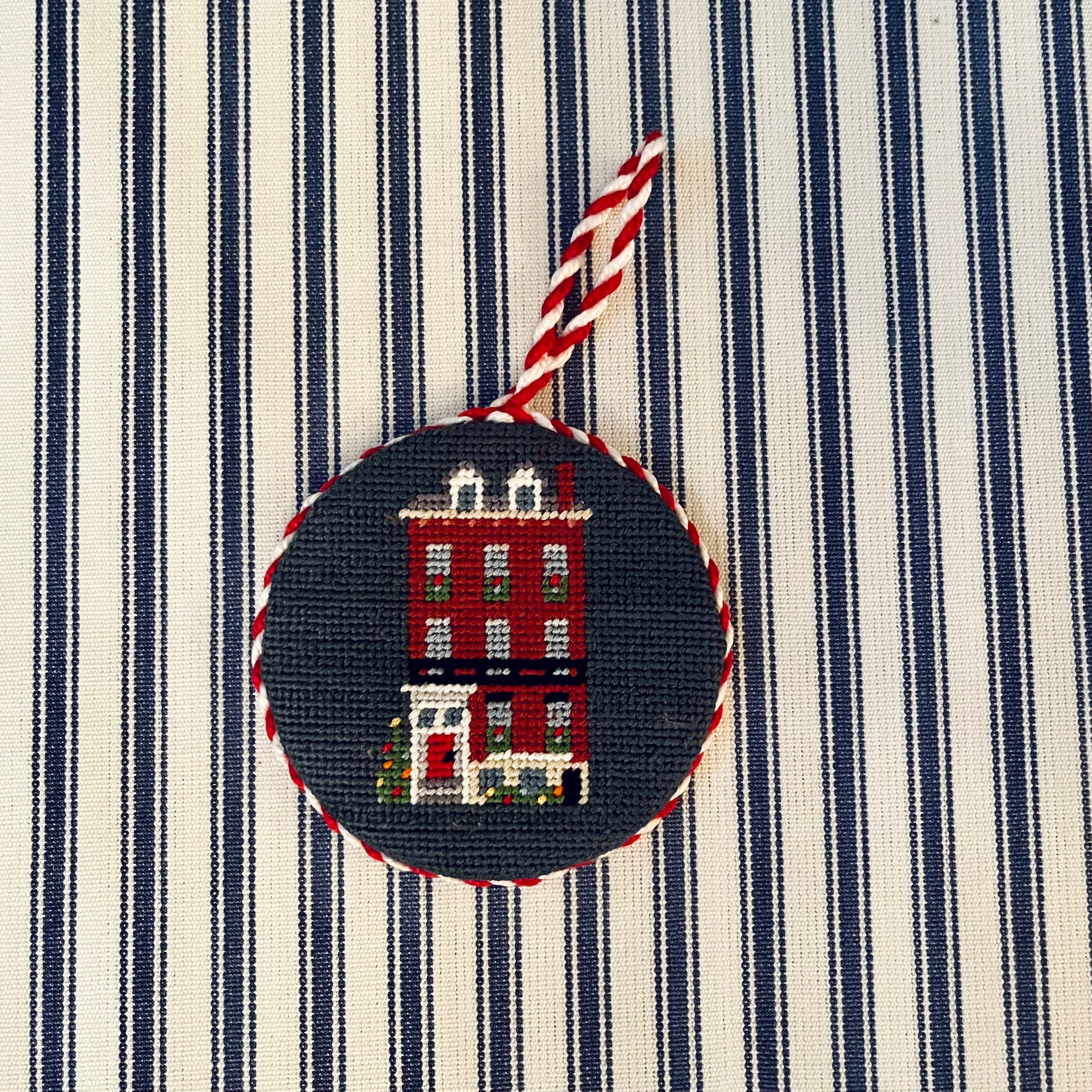 Needlepoint Store Front Ornament